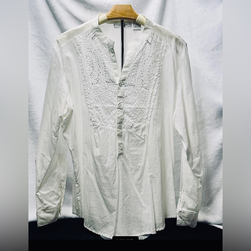 #1203 Tantrums Long Sleeve Shirt with Bead Work Size XXL New, never worn